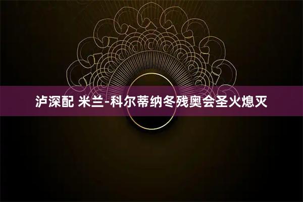 泸深配 米兰-科尔蒂纳冬残奥会圣火熄灭