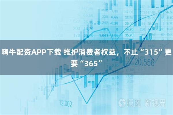 嗨牛配资APP下载 维护消费者权益，不止“315”更要“365”