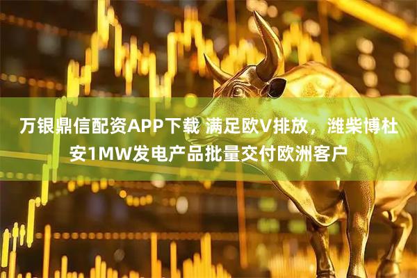 万银鼎信配资APP下载 满足欧V排放,潍柴博杜安1MW发电产品批量交付欧洲客户